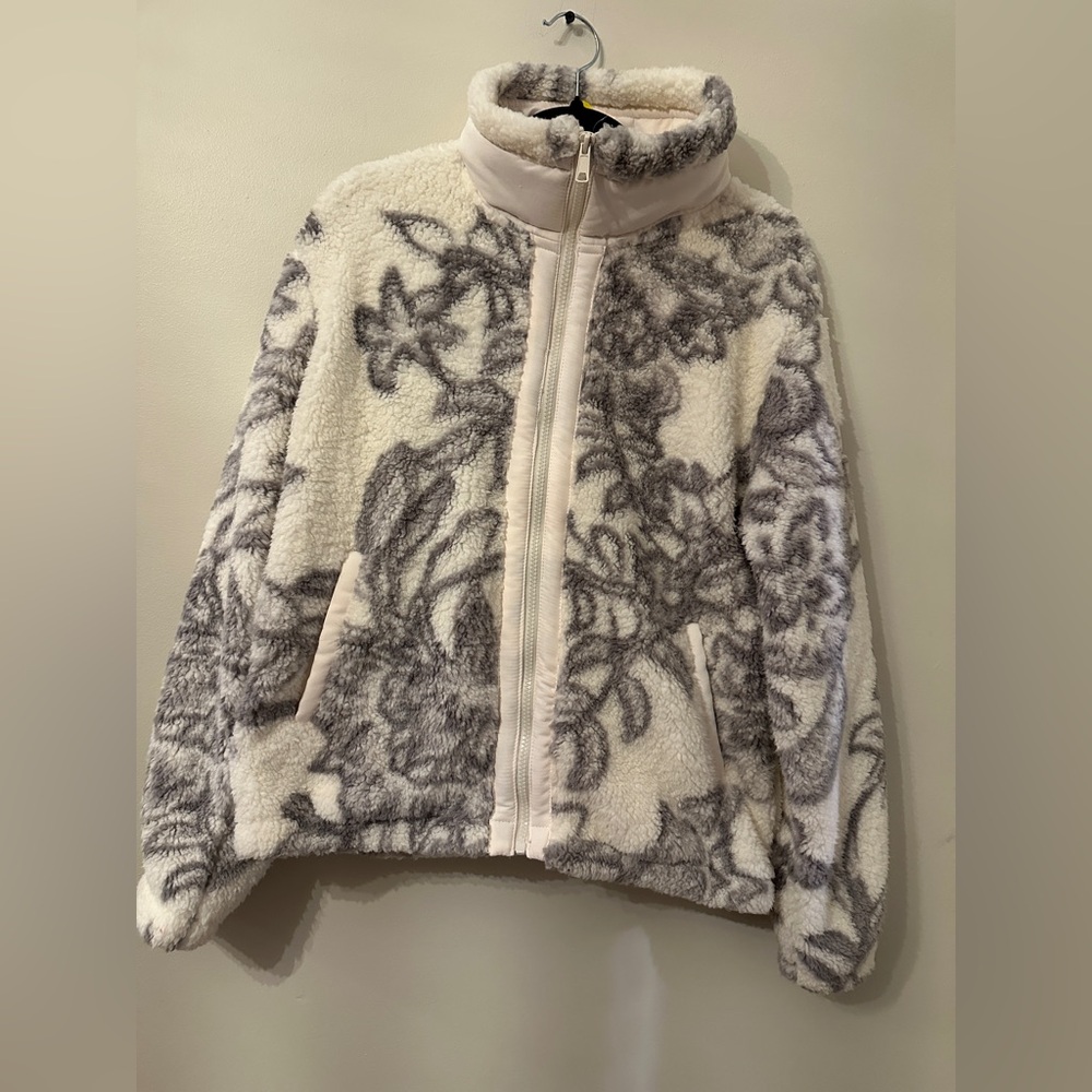 Spyder Cream and Gray Fleece Jacket